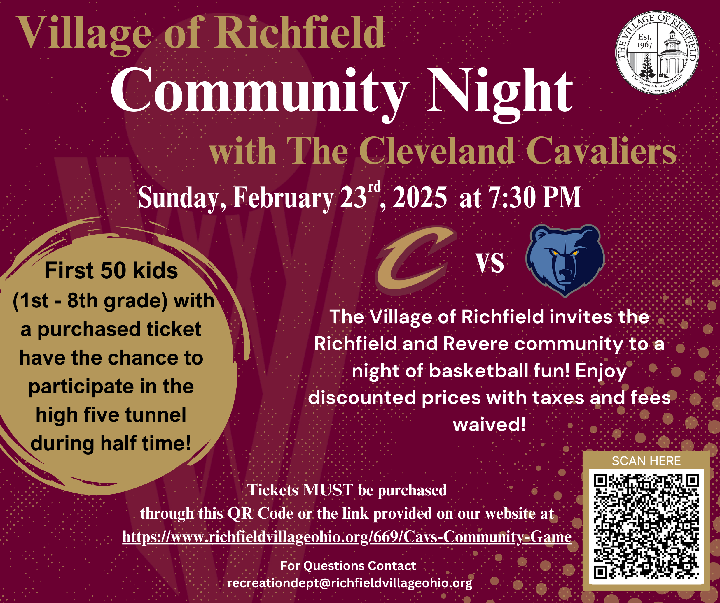 Richfield Community Game Flyer