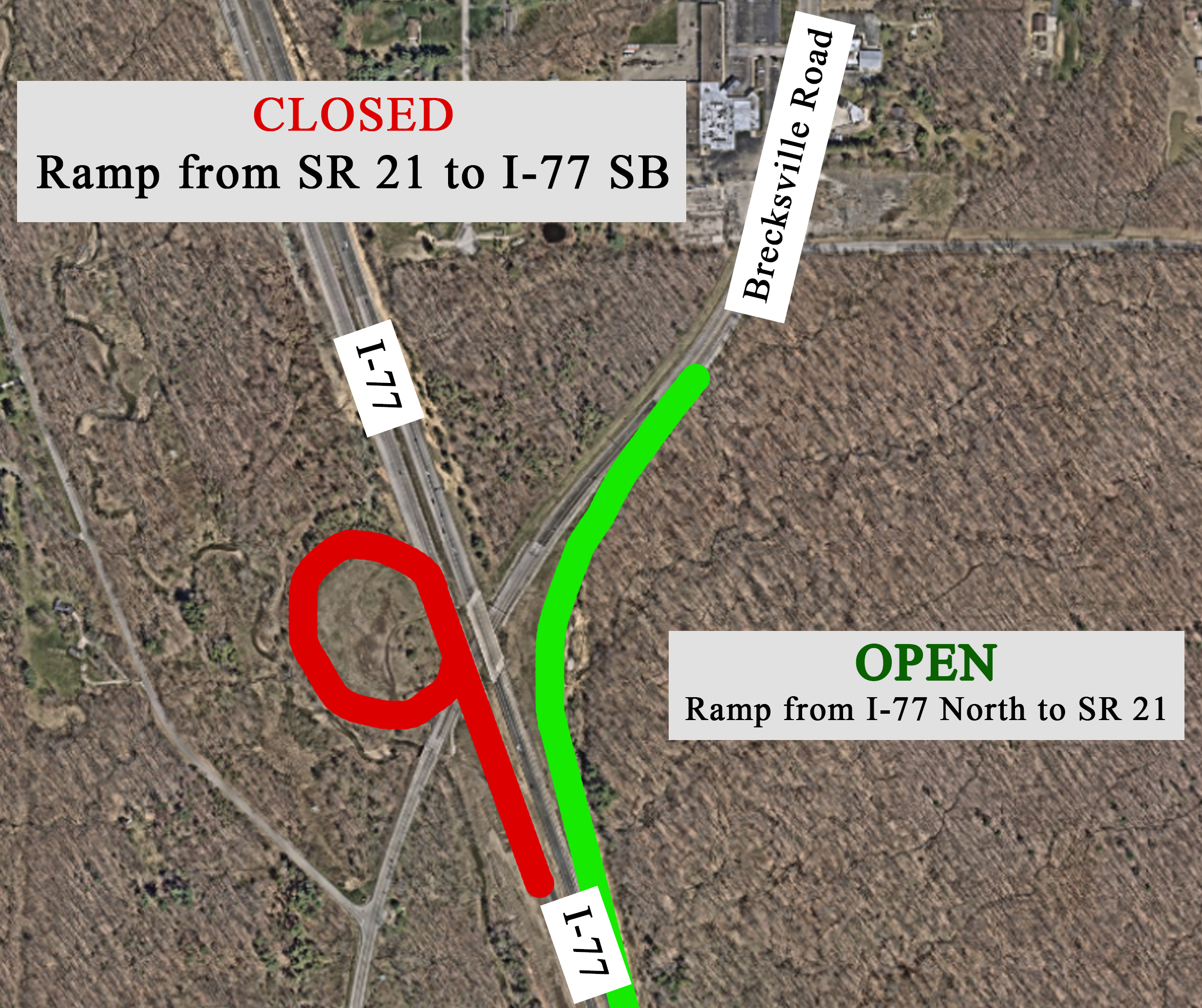 Brecksville Road and I-77 Ramps